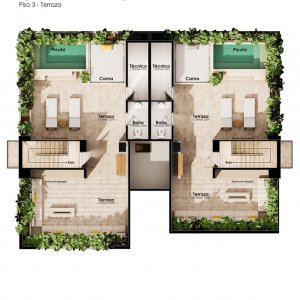 2 bedrooms Second Floor 